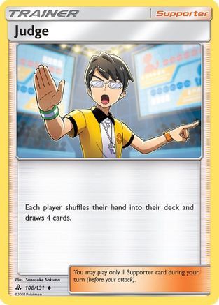 Judge 108/131  - Reverse Holofoil SM  Forbidden Light - Uncommon