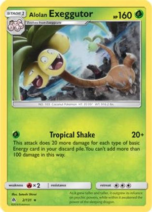 Alolan Exeggutor (SM Forbidden Light) 002/131  - Holofoil Deck Exclusives - Rare