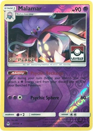 Malamar (League Challenge) [3rd Place] 051/131  - Reverse Holofoil League & Championship Cards - Promo
