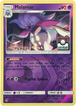 Malamar (League Challenge) [4th Place] 051/131  - Reverse Holofoil League & Championship Cards - Promo