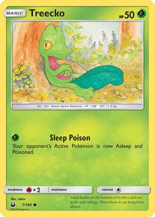 Treecko (7) (7) 007/168  SM  Celestial Storm - Common