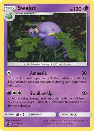 Swalot 058/168  SM  Celestial Storm - Uncommon