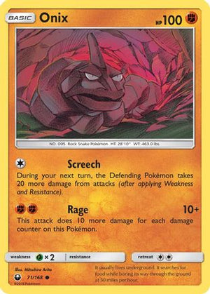 Onix 071/168  SM  Celestial Storm - Common