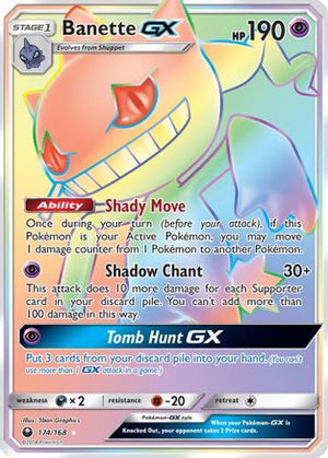 Banette GX (Secret) 174  - Holofoil SM  Celestial Storm - Secret Rare