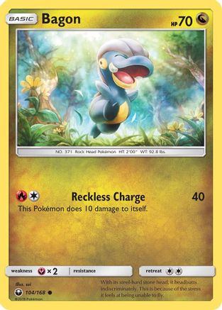 Bagon (104) (104) 104  - Reverse Holofoil SM  Celestial Storm - Common