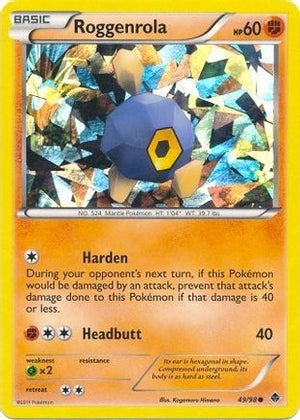 Roggenrola (Cracked Ice Holo) 049/98  - Holofoil Blister Exclusives - Promo