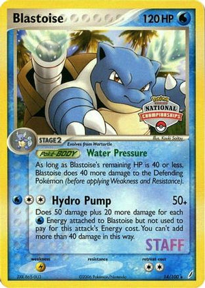 Blastoise (National Championships) [Staff] 014/100  League & Championship Cards - Promo