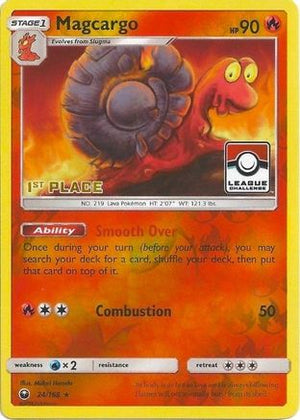Magcargo (League Challenge) [1st Place] 024/168  - Reverse Holofoil League & Championship Cards - Promo