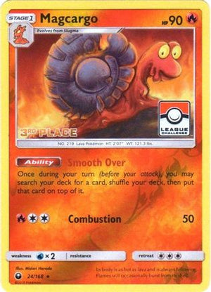 Magcargo (Pokemon League) [3rd Place] 024/168  - Reverse Holofoil League & Championship Cards - Promo