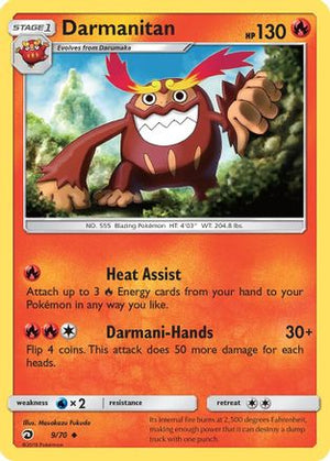 Darmanitan 009/70  - Reverse Holofoil Dragon Majesty - Uncommon