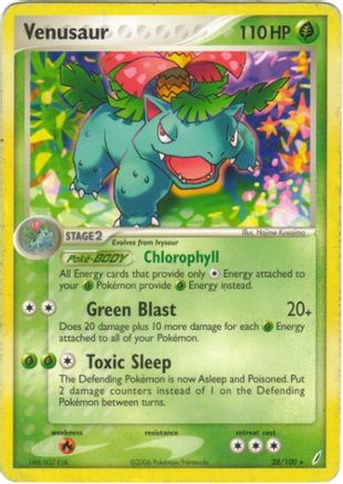 Venusaur (EX Crystal Guardians) 028/100  - Holofoil Deck Exclusives - Holo Rare