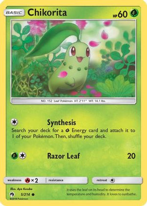 Chikorita (5) (5) 005/214  - Reverse Holofoil SM  Lost Thunder - Common