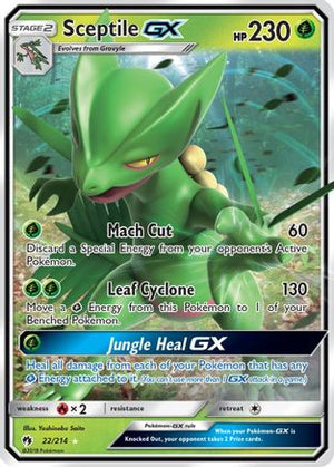 Sceptile GX 022/214  - Holofoil SM  Lost Thunder - Ultra Rare