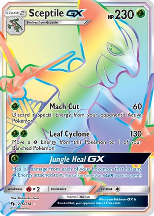 Sceptile GX (Secret) 216  - Holofoil SM  Lost Thunder - Secret Rare