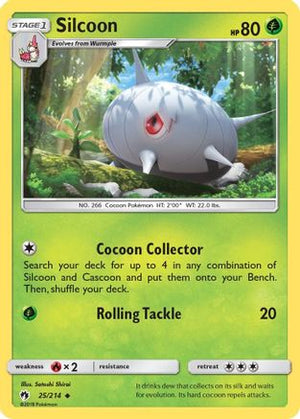 Silcoon 025  - Reverse Holofoil SM  Lost Thunder - Uncommon