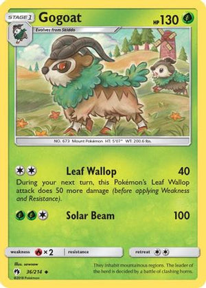 Gogoat 036  - Reverse Holofoil SM  Lost Thunder - Uncommon