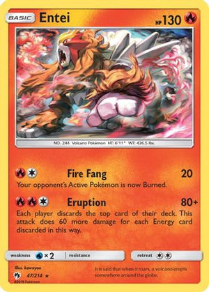Entei 047  SM  Lost Thunder - Rare