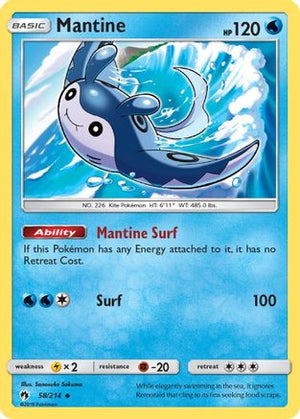 Mantine 058  SM  Lost Thunder - Uncommon