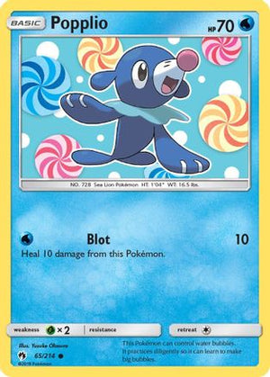 Popplio (65) (65) 065/214  - Reverse Holofoil SM  Lost Thunder - Common