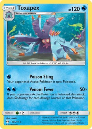 Toxapex 069  - Reverse Holofoil SM  Lost Thunder - Rare