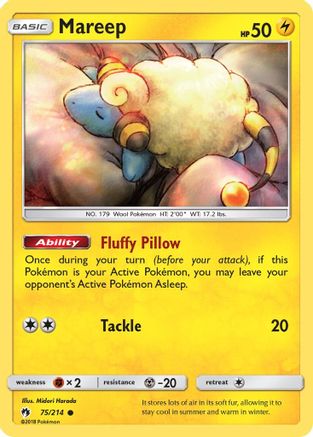 Mareep (75) (75) 075/214  - Reverse Holofoil SM  Lost Thunder - Common