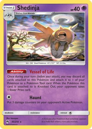 Shedinja 095/214  - Reverse Holofoil SM  Lost Thunder - Rare