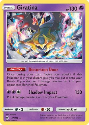 Giratina 097/214  - Reverse Holofoil SM  Lost Thunder - Holo Rare