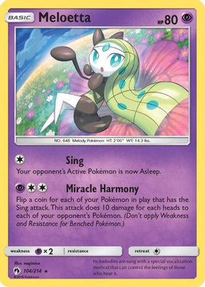 Meloetta 104/214  SM  Lost Thunder - Rare