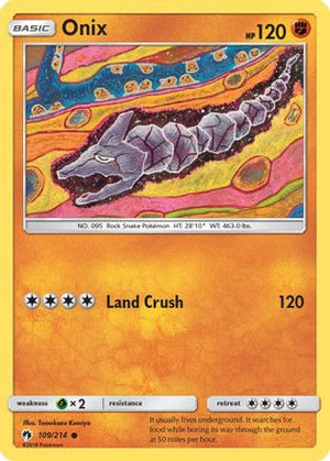 Onix 109/214  SM  Lost Thunder - Common
