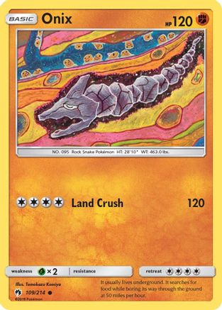 Onix 109/214  SM  Lost Thunder - Common