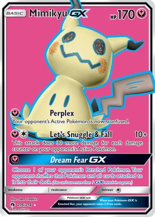 Mimikyu GX (Full Art) 206  - Holofoil SM  Lost Thunder - Ultra Rare