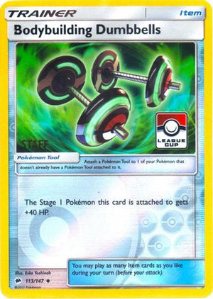 Bodybuilding Dumbbells (League Cup) [Staff] 113/147  - Reverse Holofoil League & Championship Cards - Promo