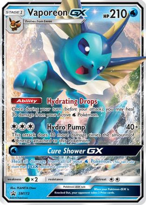 Vaporeon GX SM172  - Holofoil SM Promos - Promo