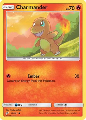 Charmander (12) (12) 012/181  - Reverse Holofoil SM  Team Up - Common