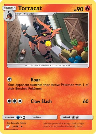Torracat 021/181  SM  Team Up - Uncommon