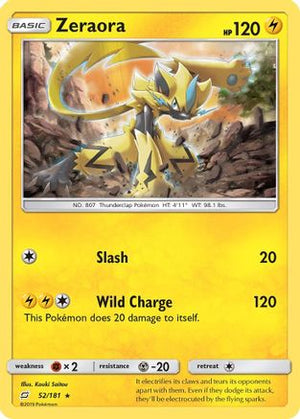 Zeraora 052/181  - Holofoil SM  Team Up - Holo Rare