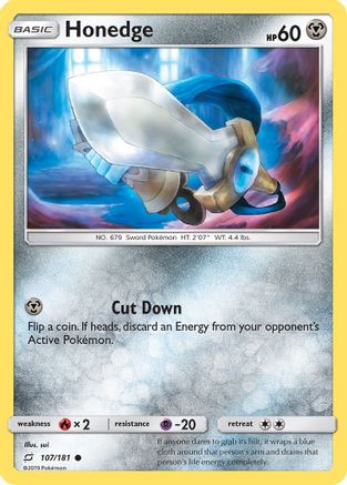 Honedge 107  - Reverse Holofoil SM  Team Up - Common