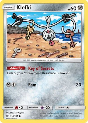 Klefki 110/181  - Reverse Holofoil SM  Team Up - Common