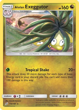 Alolan Exeggutor (114) (114) 114  - Reverse Holofoil SM  Team Up - Rare