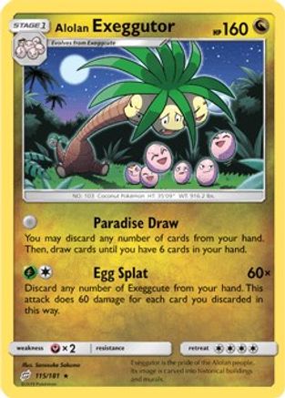 Alolan Exeggutor (115) (115) 115/181  - Reverse Holofoil SM  Team Up - Rare