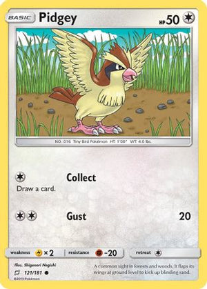 Pidgey (121) (121) 121/181  - Reverse Holofoil SM  Team Up - Common