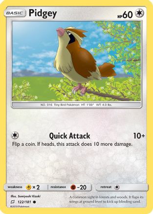 Pidgey (122) (122) 122/181  SM  Team Up - Common