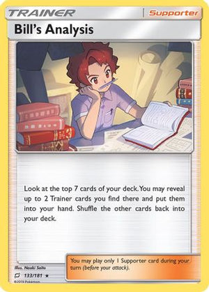 Bill's Analysis 133  - Holofoil SM  Team Up - Holo Rare