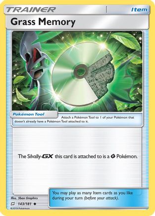 Grass Memory 143  - Reverse Holofoil SM  Team Up - Uncommon