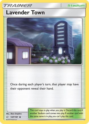 Lavender Town 147  - Reverse Holofoil SM  Team Up - Uncommon