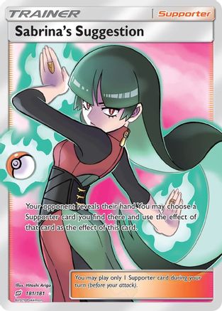 Sabrina's Suggestion (Full Art) 181/181  - Holofoil SM  Team Up - Ultra Rare