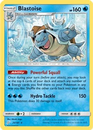 Blastoise (Cracked Ice Holo) 025/181  - Holofoil Deck Exclusives - Holo Rare