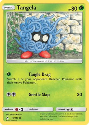 Tangela 016/214  - Reverse Holofoil SM  Unbroken Bonds - Common