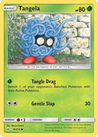 Tangela 016/214  - Reverse Holofoil SM  Unbroken Bonds - Common