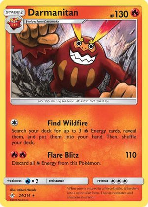 Darmanitan 024/214  - Reverse Holofoil SM  Unbroken Bonds - Rare